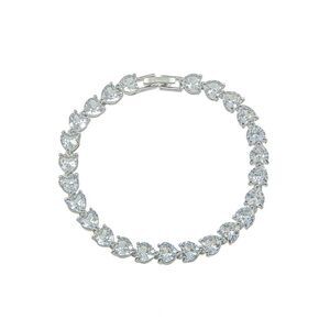 The Skyline Collection April Birthstone Faux Diamond Heart Tennis Bracelet
